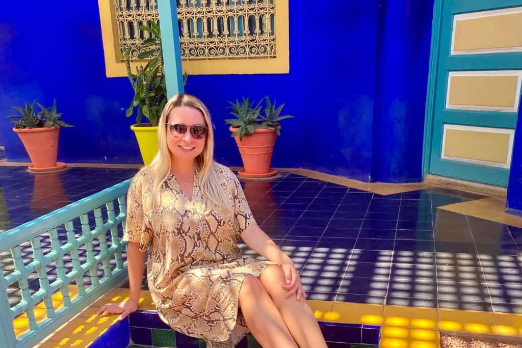 Is Marrakech Worth Visiting? This is a photo of Eleanor at Majorelle Gardens