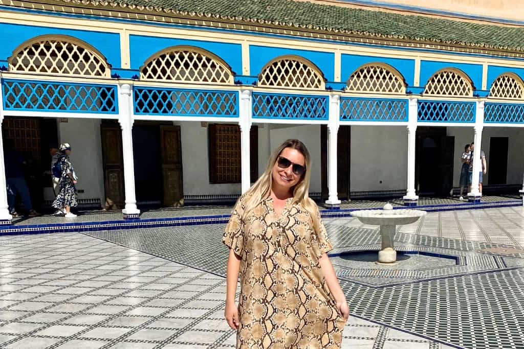 This is a photo of Eleanor at Bahia Palace