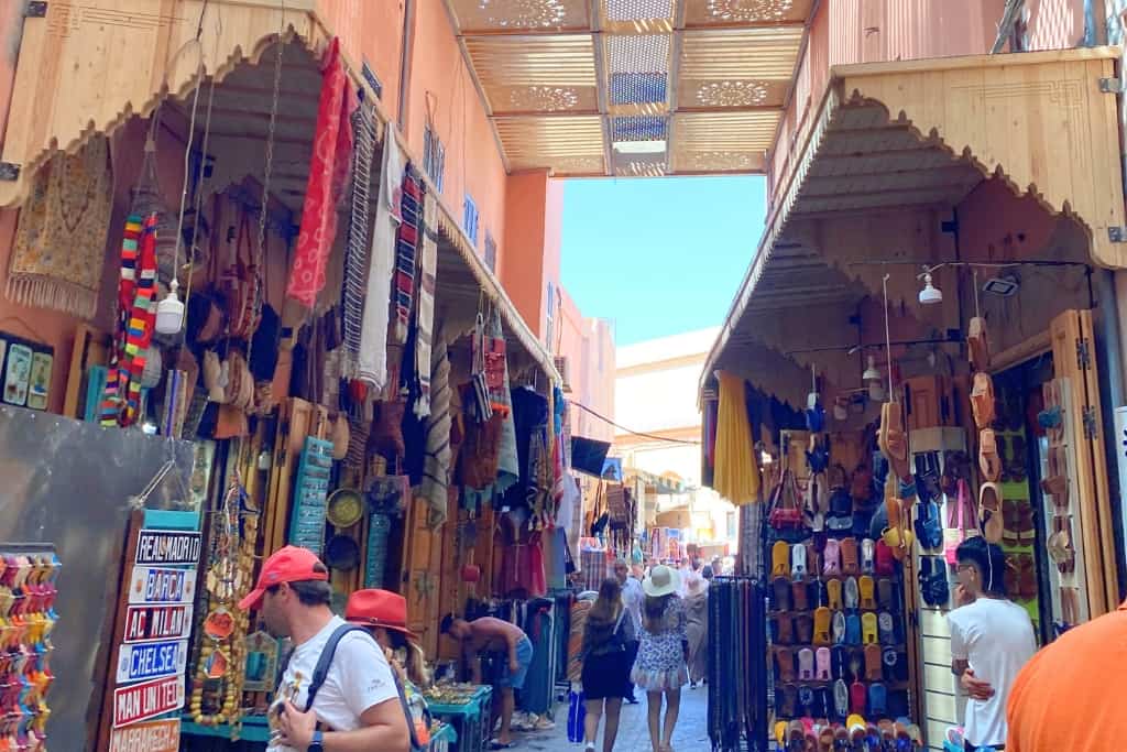 This is a photo of the Marrakech souk
