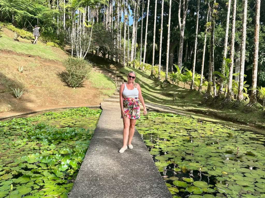 Virgin Voyages Martinique port - photo of gardens with lilipads