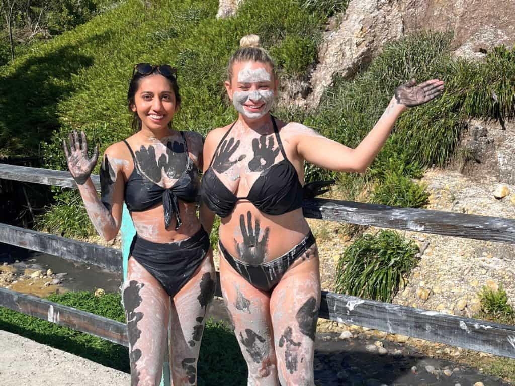 Renee and Eleanor at Sulfur Springs in St. Lucia