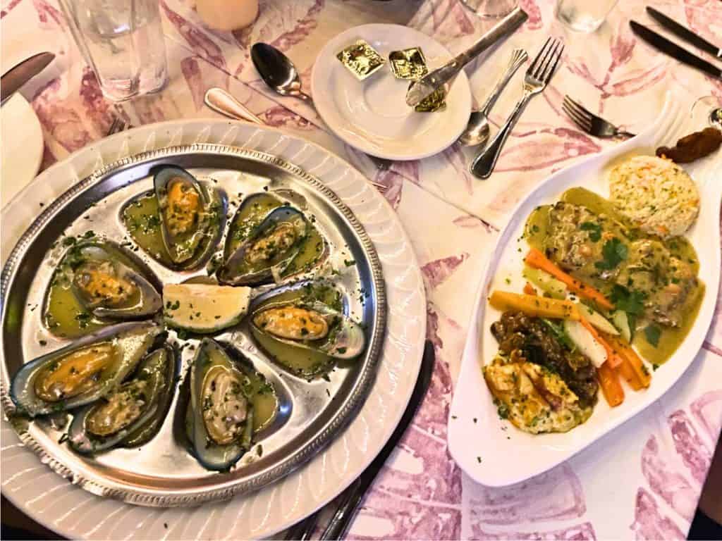 Mussels and fish at Coal Pot Restaurant