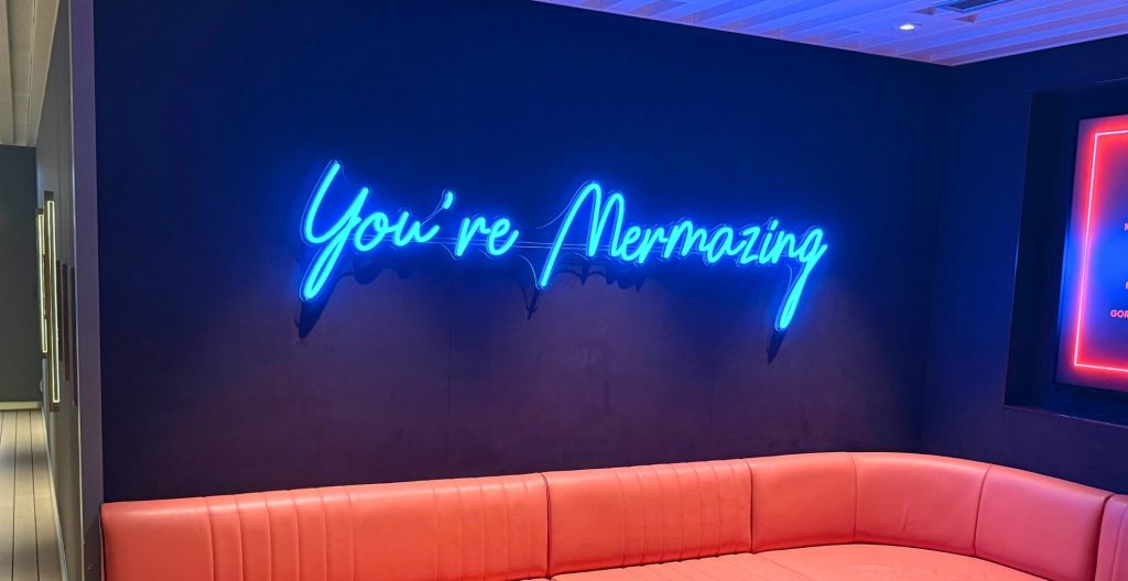 Photo of a sign that says "You're Mermazing" on Brilliant Lady