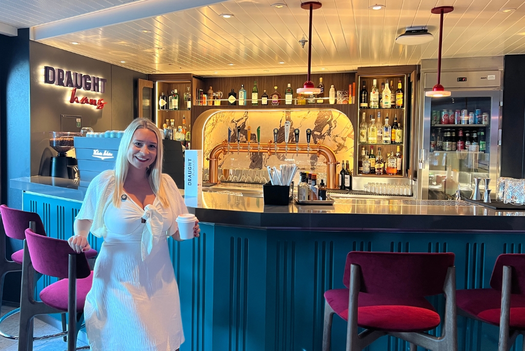Photo of Eleanor in front of Draught Haus on Brilliant Lady